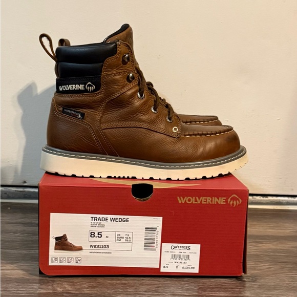 Wolverine Other - Wolverine Tan Leather Trade Wedge Boots